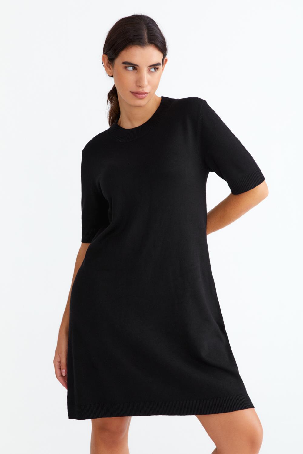 Kurzarm Bambus-Kleid Modell: Sara