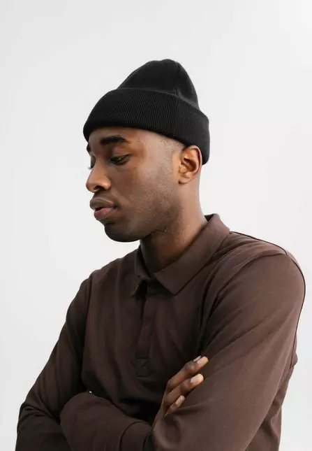 Himmat-Fine-Knit-Beanie-men-black-03 Feinstrick-Mütze Modell: Himmat GOTS