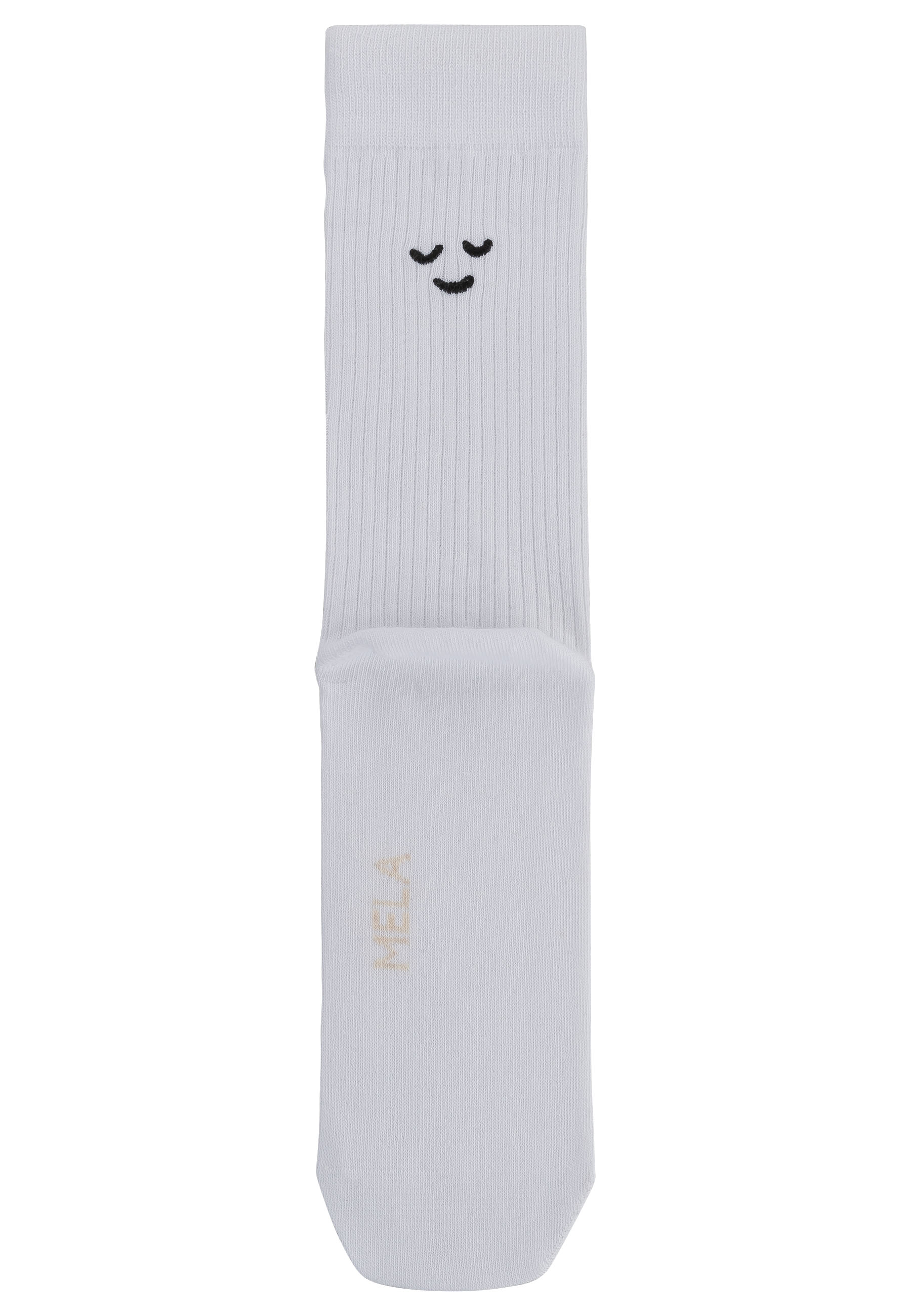 Gerippte Socken mit Stickerei, 5 er Pack