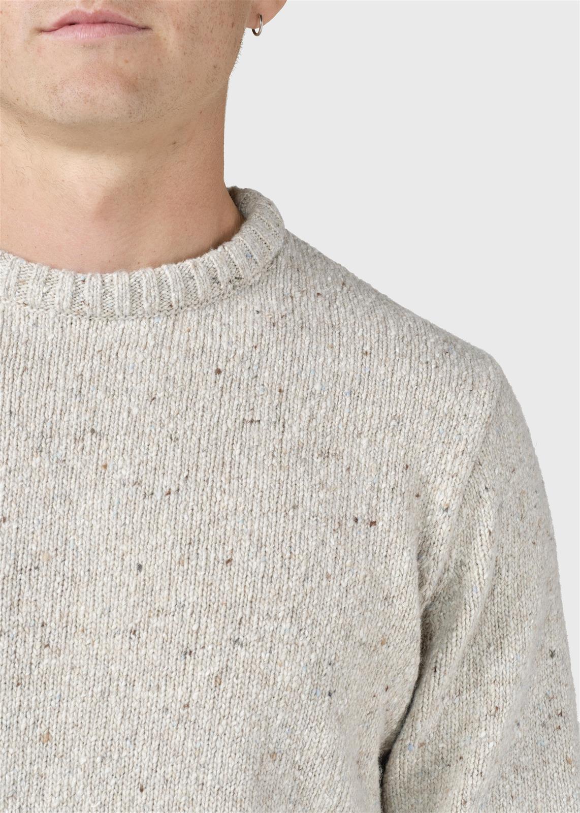 Melierter Woll-Strickpullover Modell: Aage