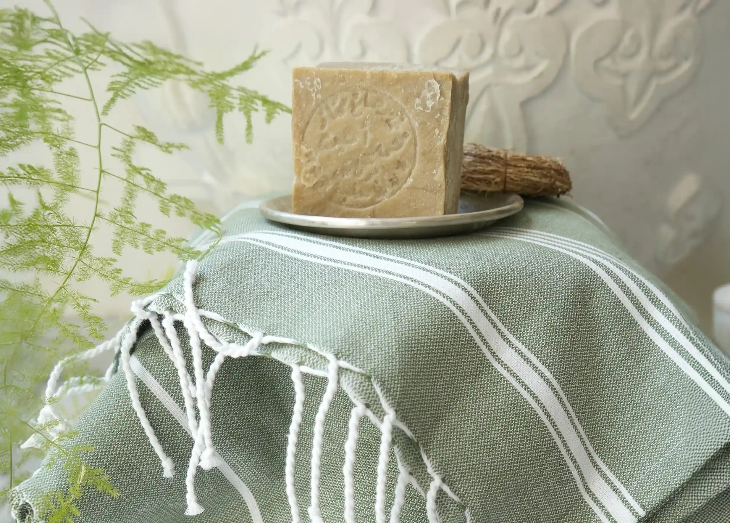 fir-green-organic-cotton-fouta2.jpg Fouta HAMMAM