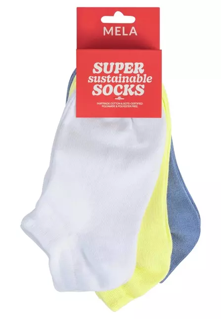 Sneakersocken GOTS, 3er Pack