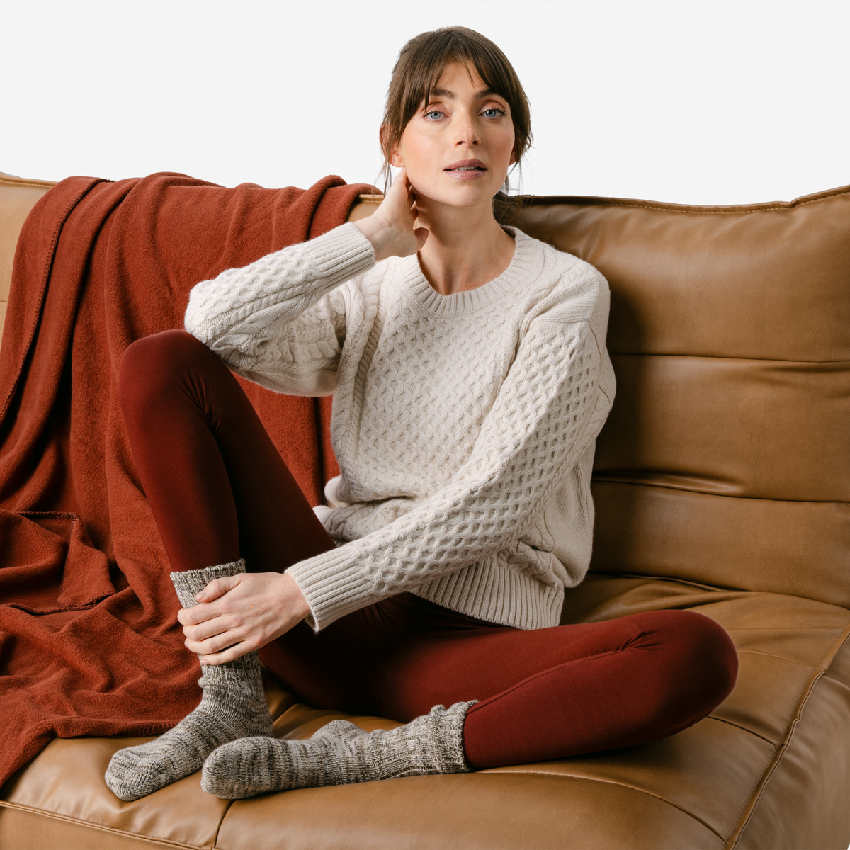 Leggings Modell: Annedore GOTS Maroon XL