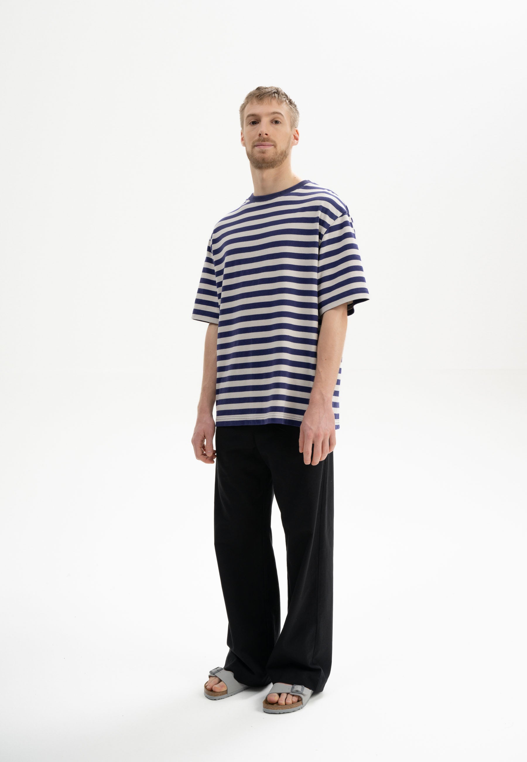 Gestreiftes Oversized T-Shirt Modell: Bhajan GOTS
