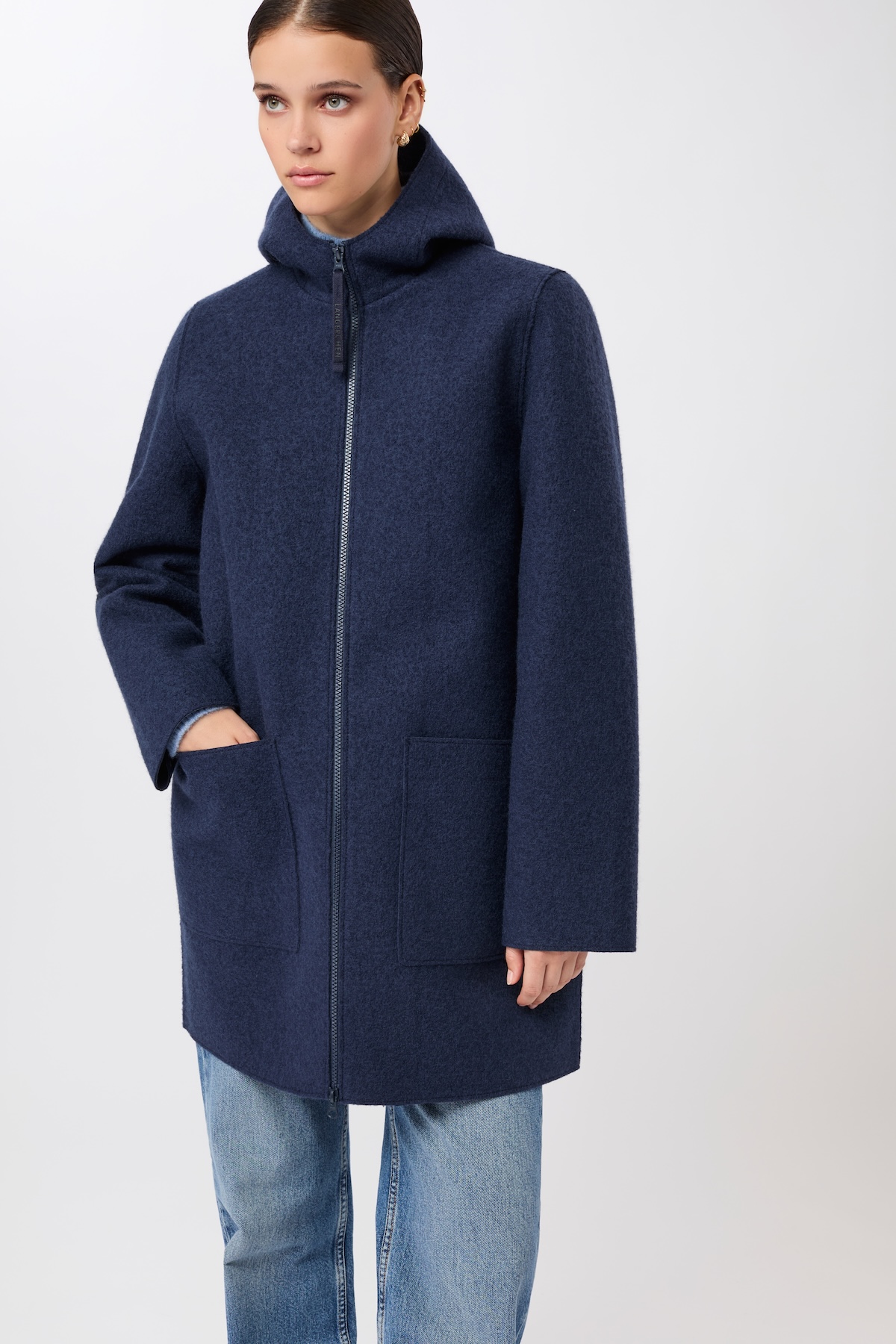 Kapuzenjacke aus Wollwalk