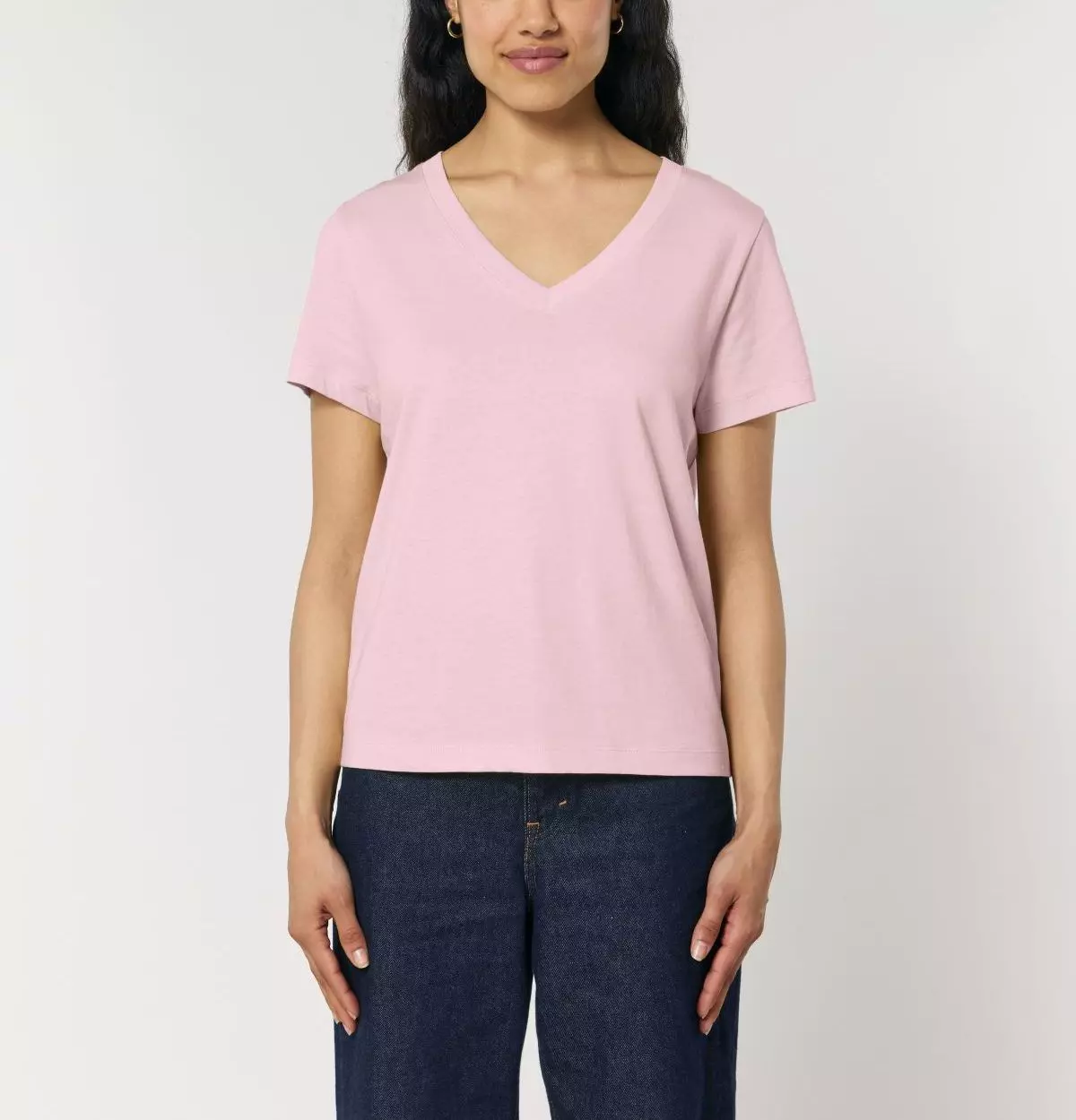 SFM6_STTW176_C005 V-Neck T-Shirt Modell: Island