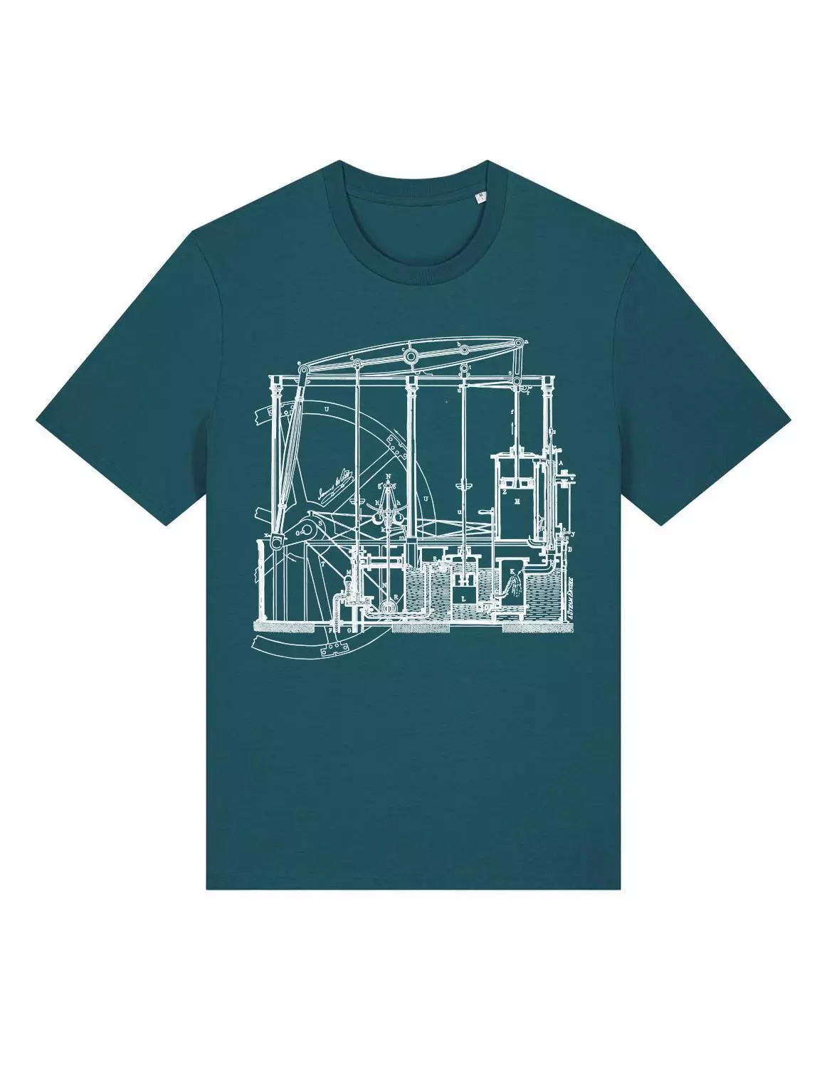 Science-T-Shirt Maschinenbau Modell: Dampfmaschine