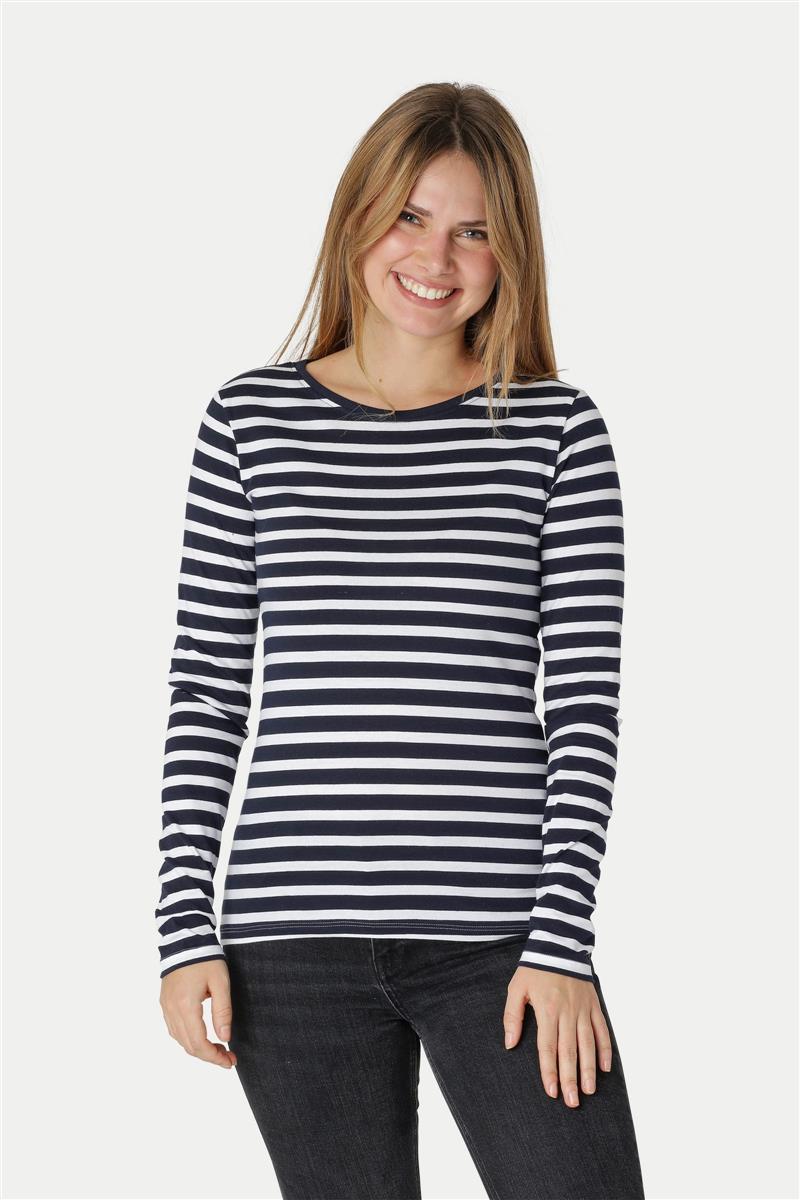 White/Navy Stripes