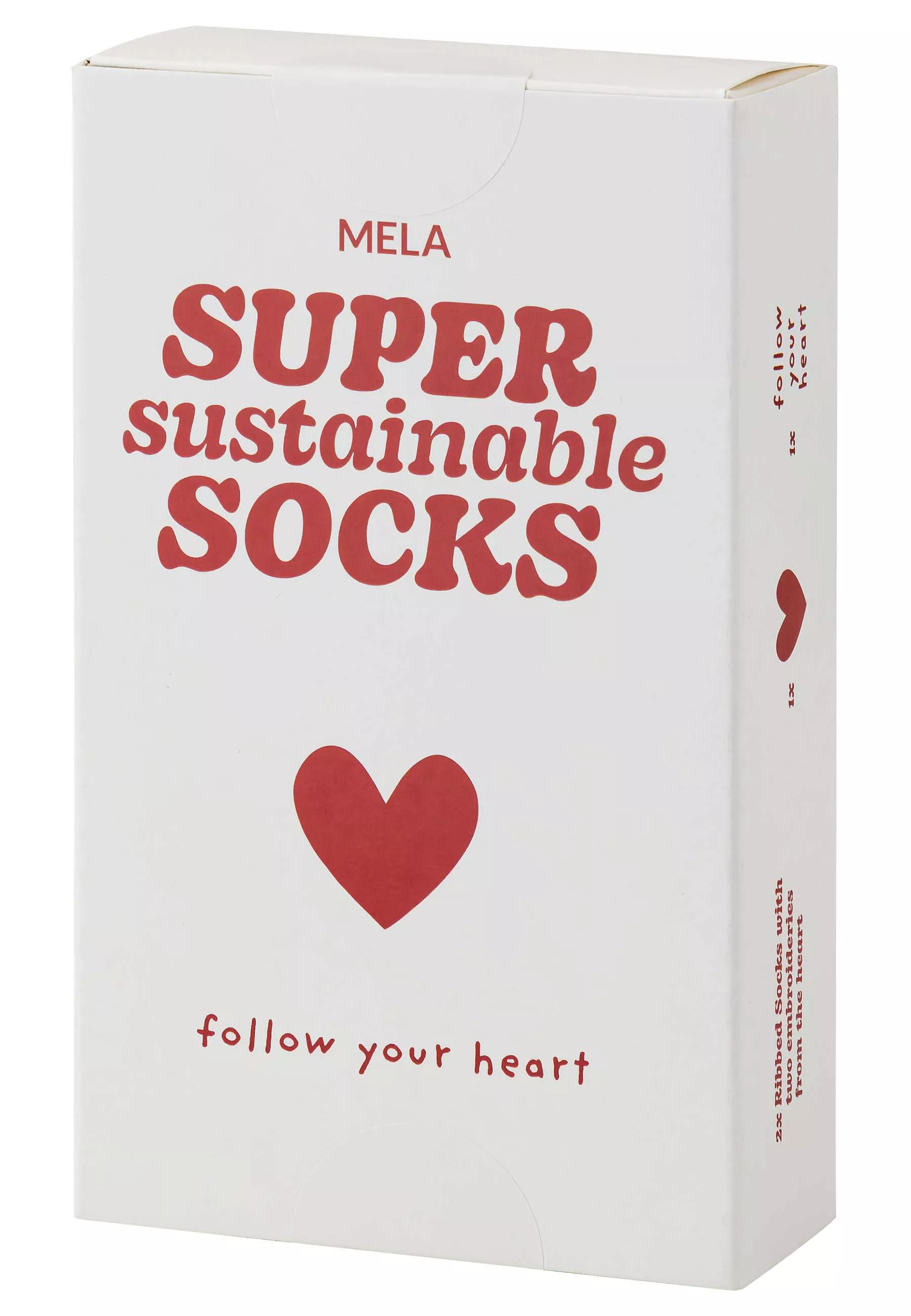 Gerippte Socken mit Stickerei, 2er Pack