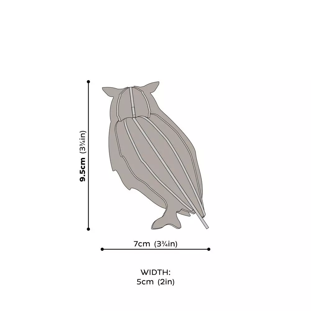 Holzdekoration Modell: Owl 9,5cm
