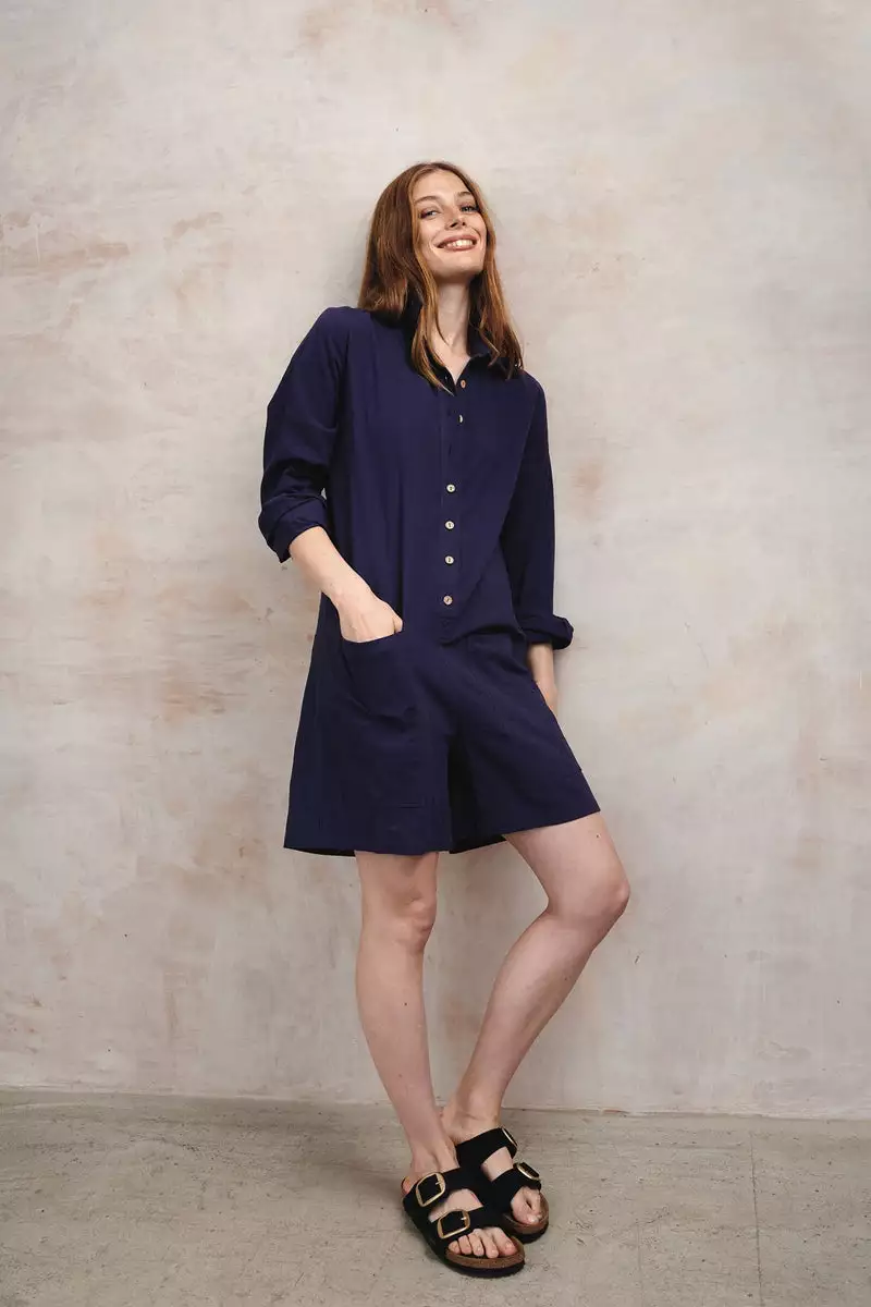 Musselin Langarm-Jumpsuit Modell: Tiff