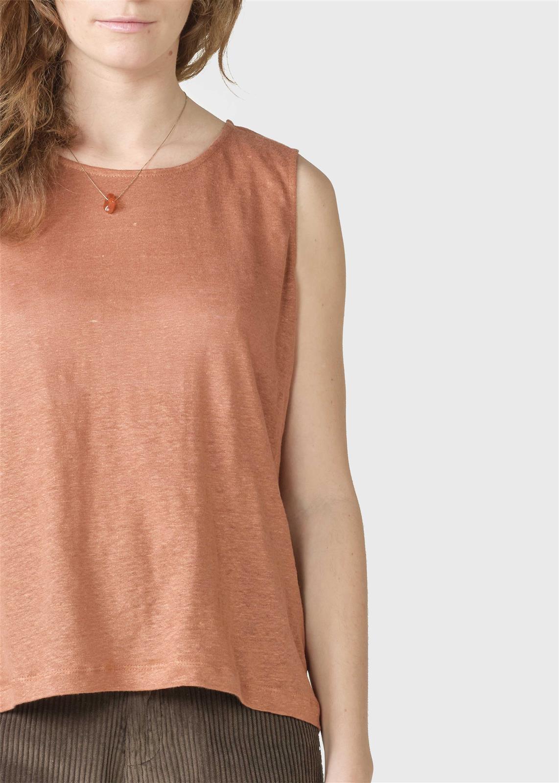 Leinen Tank Top Modell: Dee