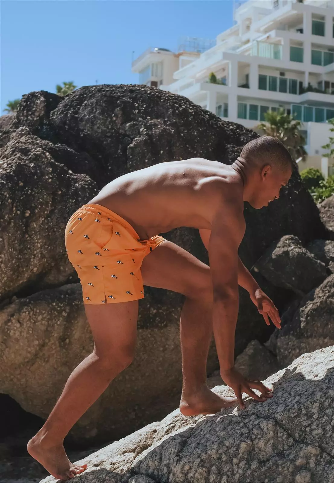 Nachhaltige Badehose mit Print