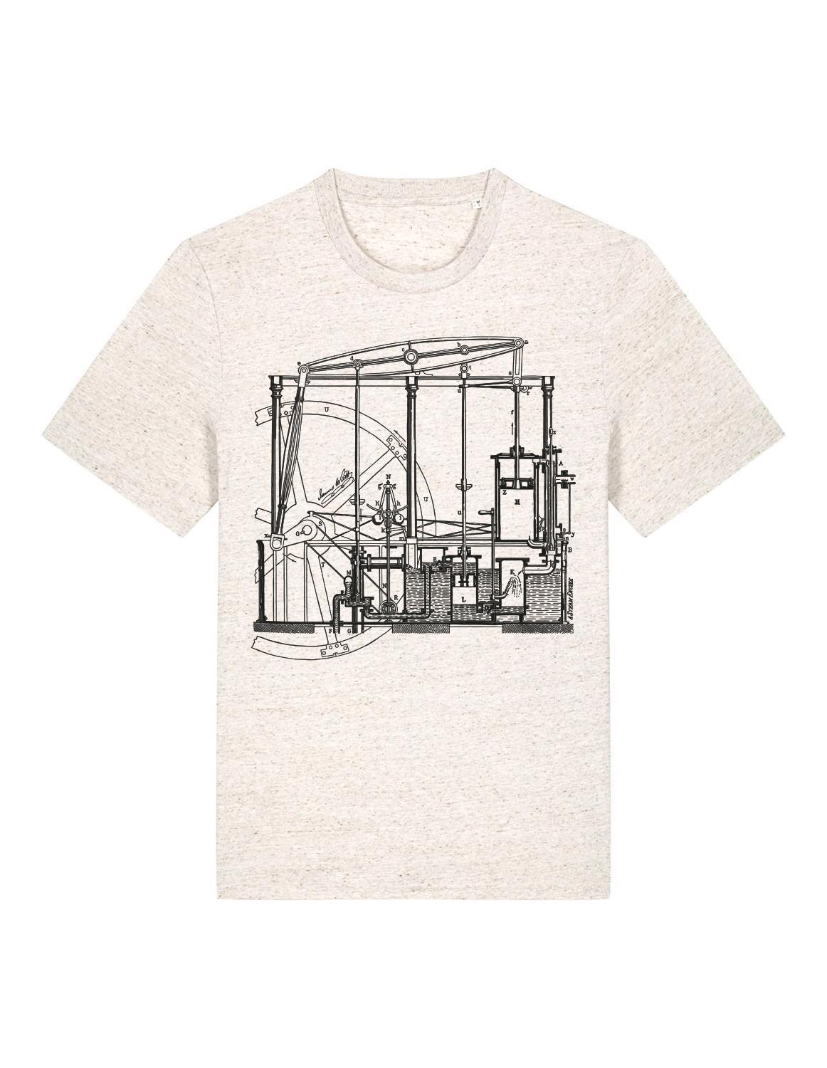 Science-T-Shirt Maschinenbau Modell: Dampfmaschine