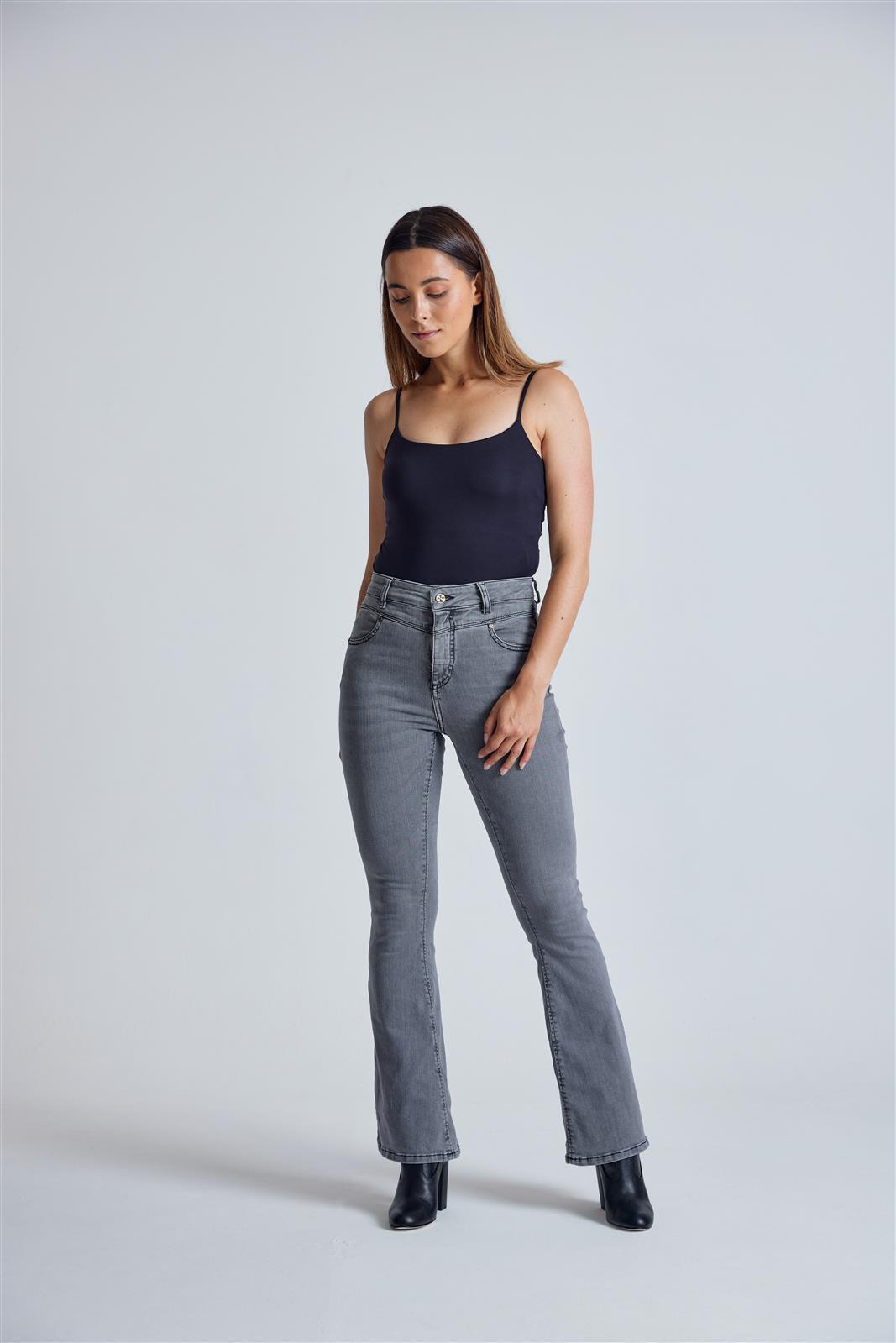 Schlaghose High Waist Skinny Modell: Mavis