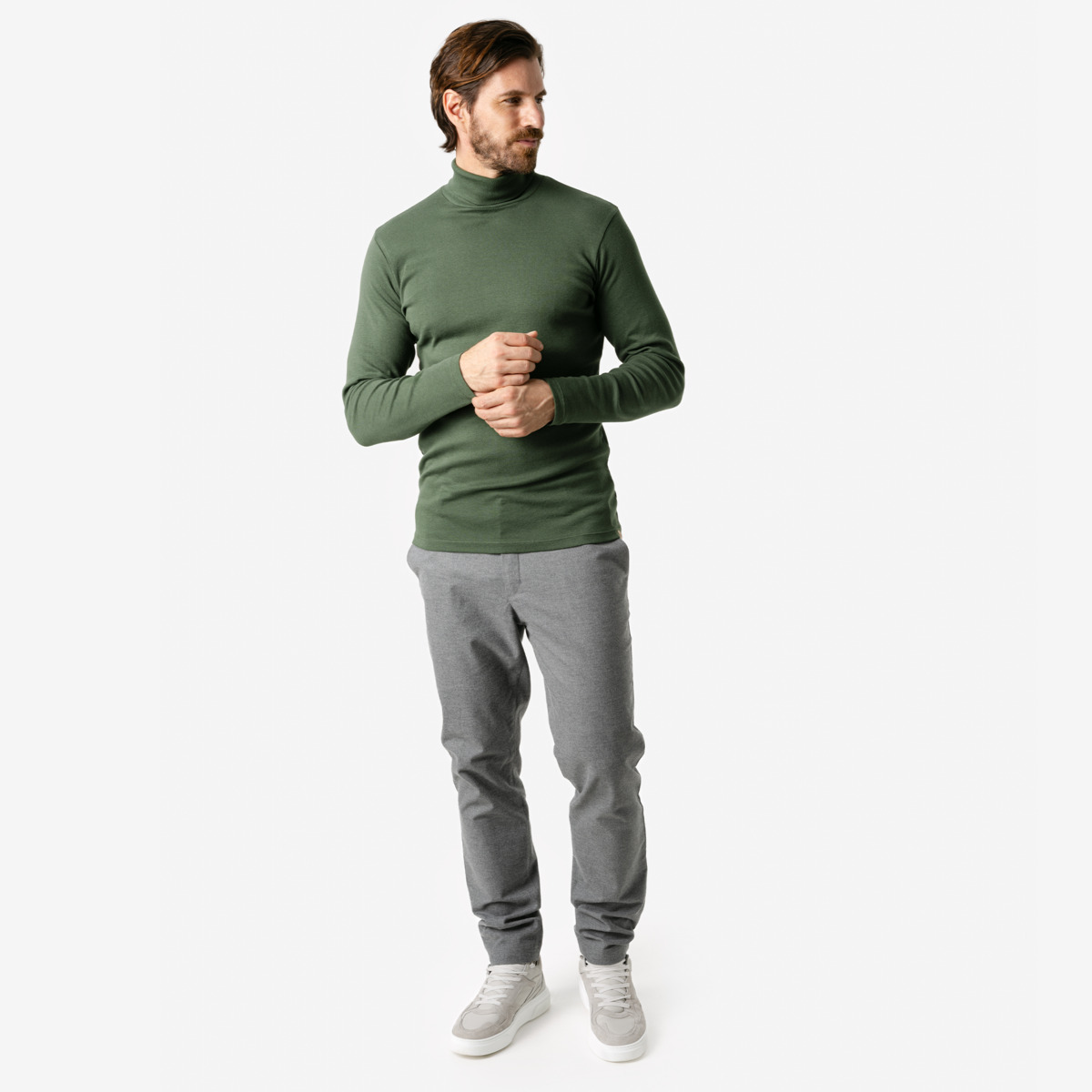 Rollkragen Longsleeve Modell: Helge GOTS