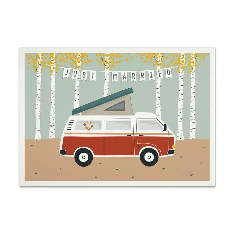 Postkarte Just Married Postkarte Just Married