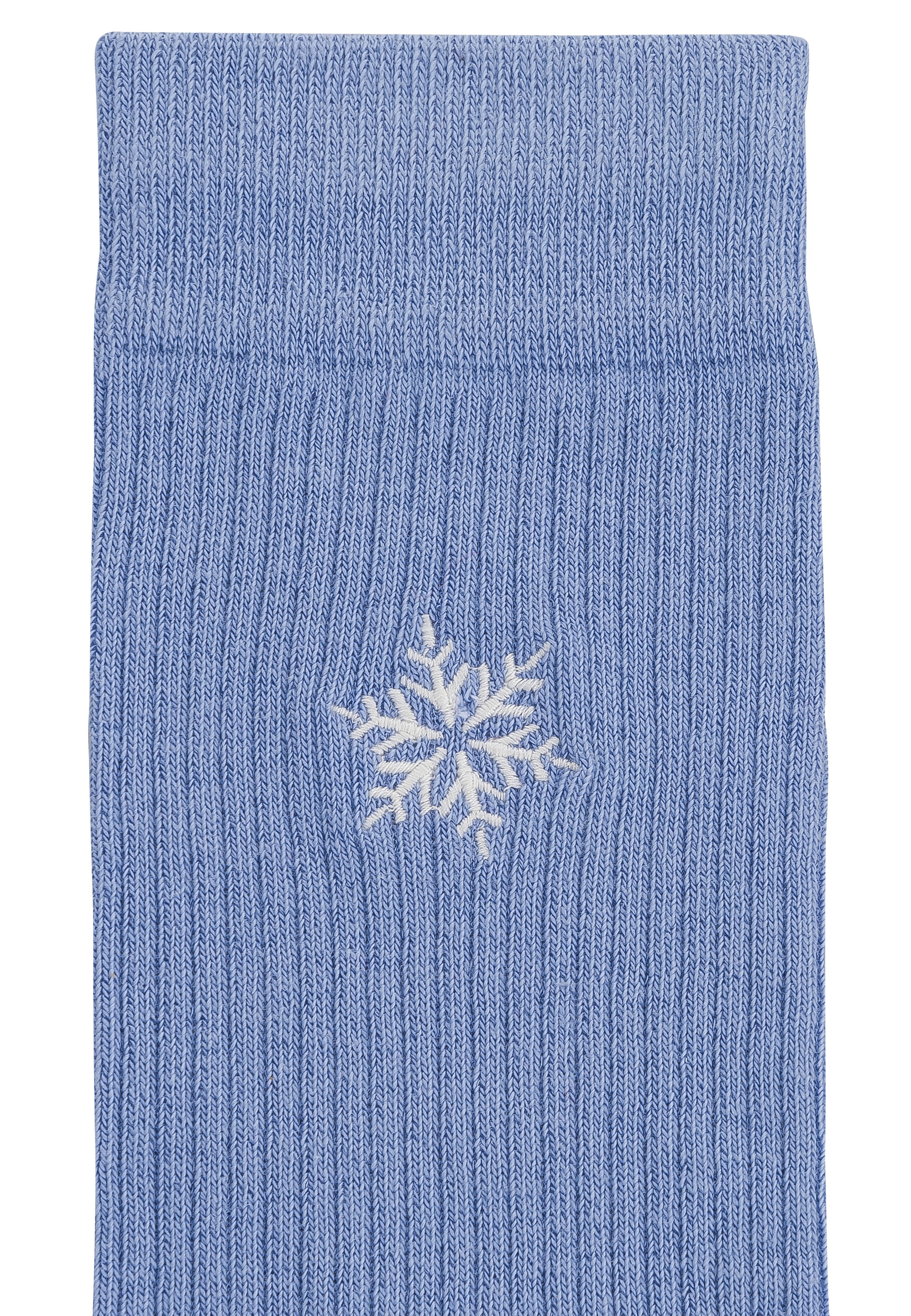 Gerippte Socken mit Stickerei, 1er Pack