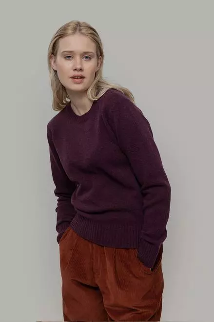 Screenshot 2025-09-30 at 22-10-52 Pullover aus recycelter Wolle lila Laura - Faire Mode Rifò Wollpullover Modell: Laura