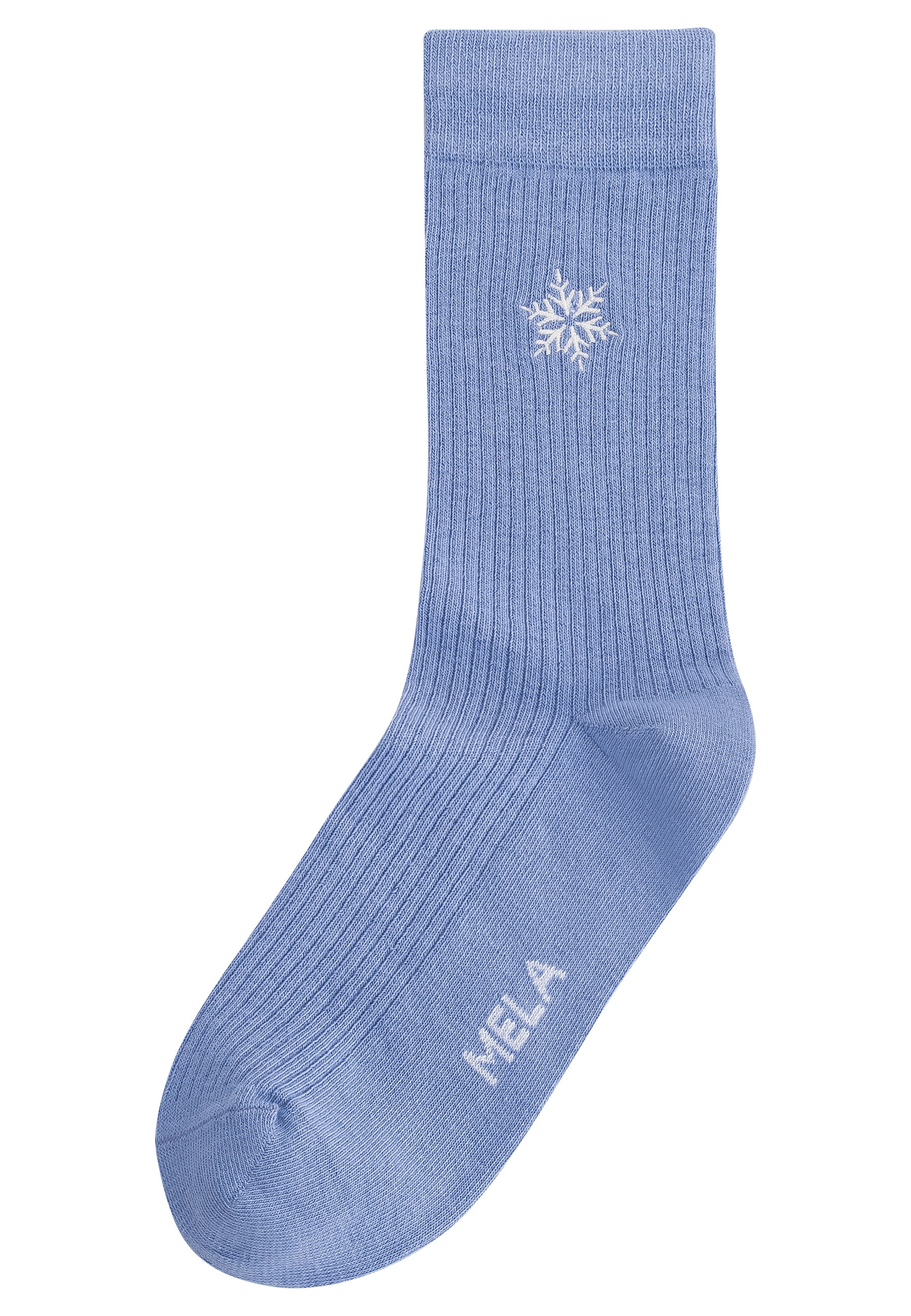 Gerippte Socken mit Stickerei, 1er Pack