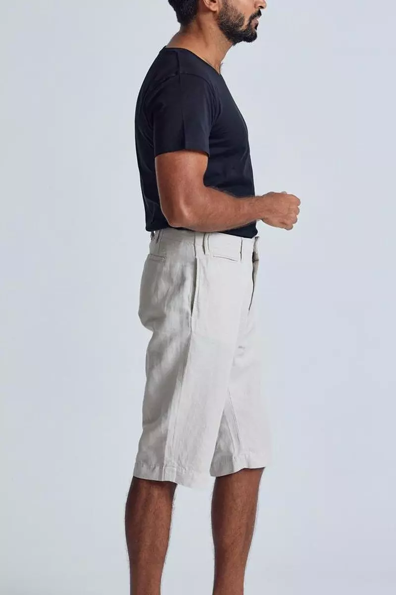 Leinen Chino Shorts Modell: Bird