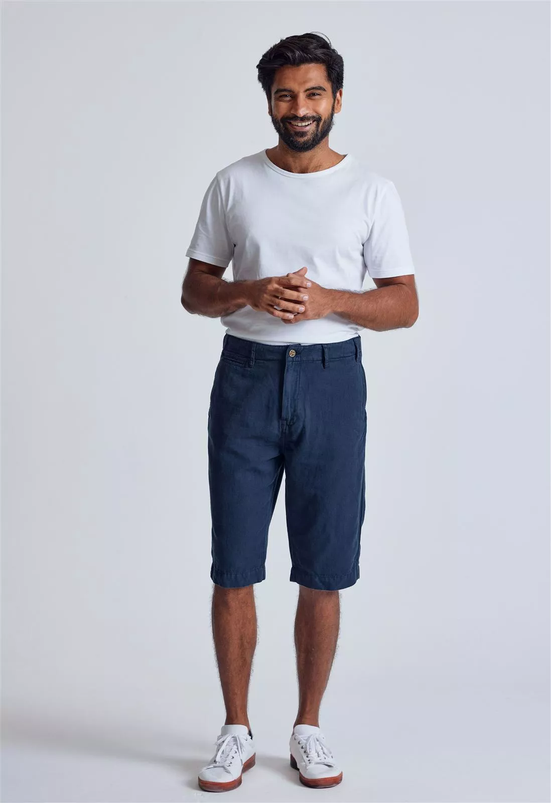Leinen Chino Shorts Modell: Bird