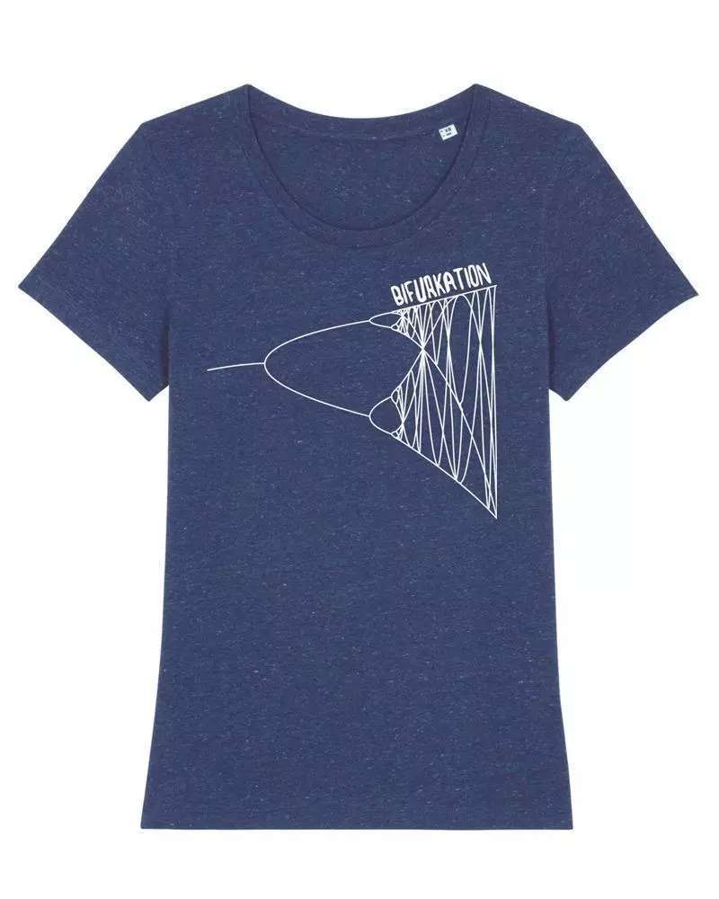 Mat1 Front Expresser Heather Snow Mid Blue Mathematik T-Shirt Bifurkation