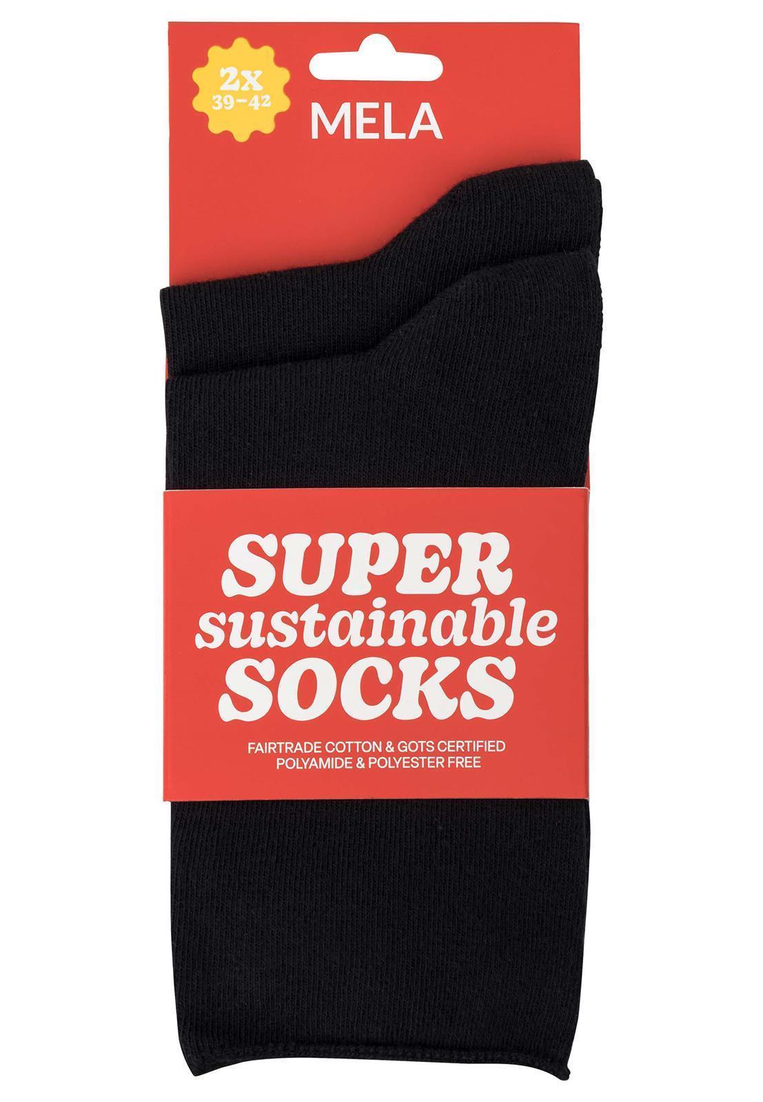 Rollsaum Socken, 2er Pack
