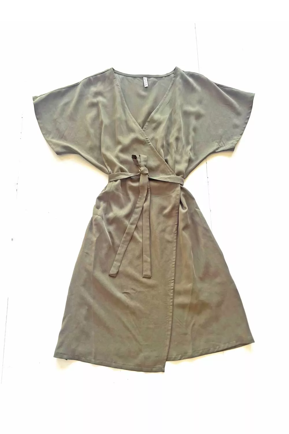 Tencel Wickelkleid Modell: Sula Olive L