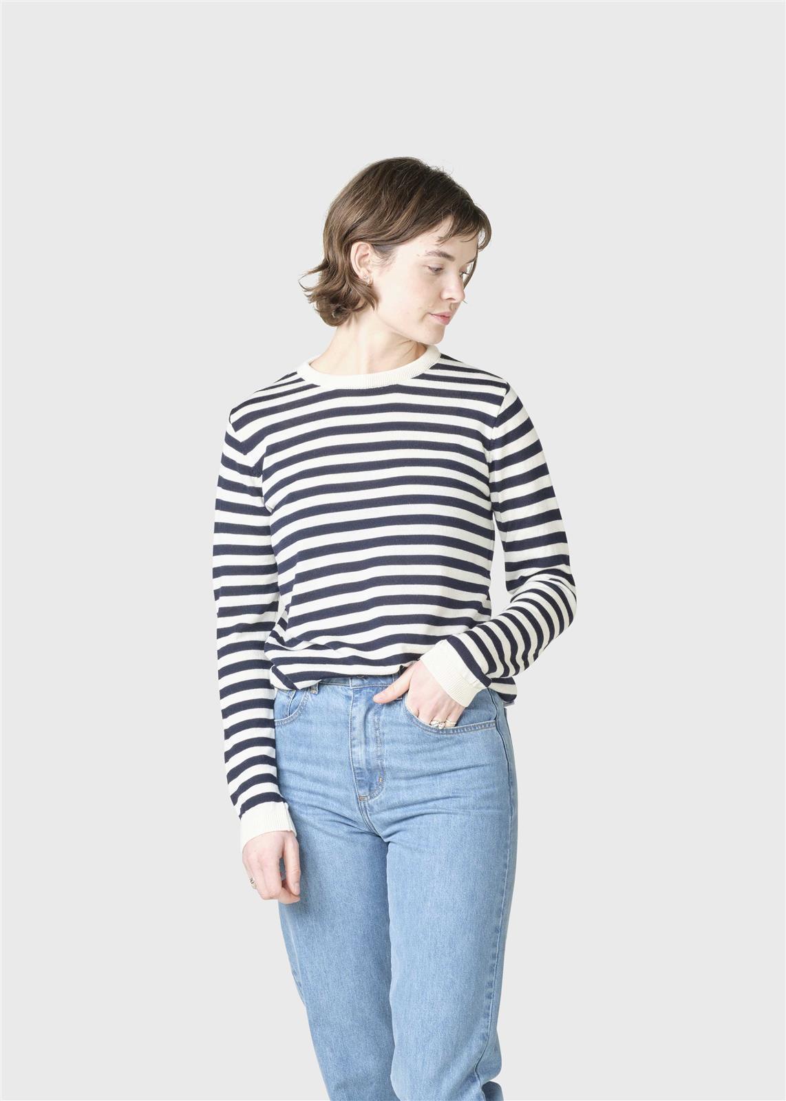 Merino Streifen-Pullover