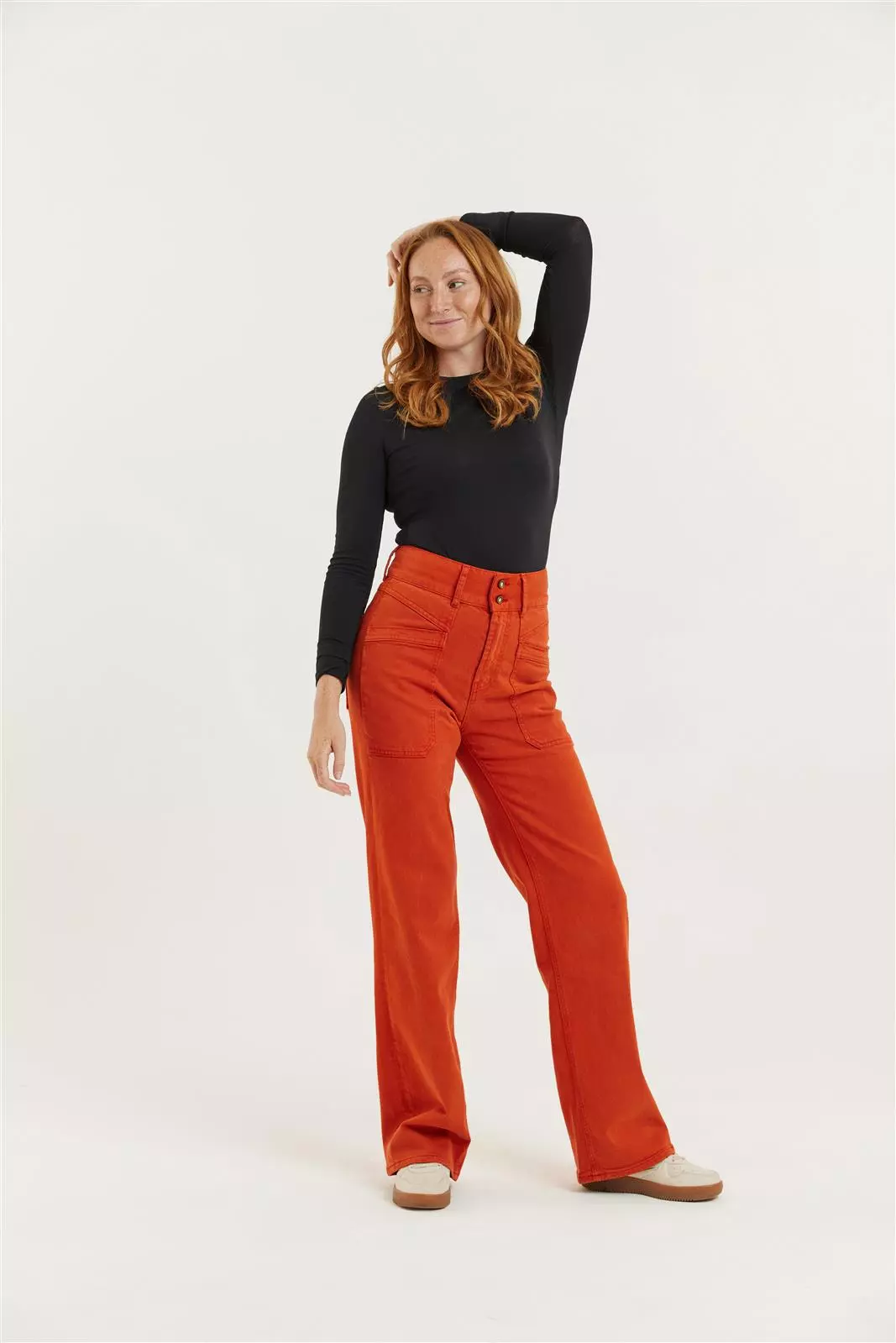 Copy of 2023flax_loom11947.jpg Tencel High Waist Hose Modell: Dinah