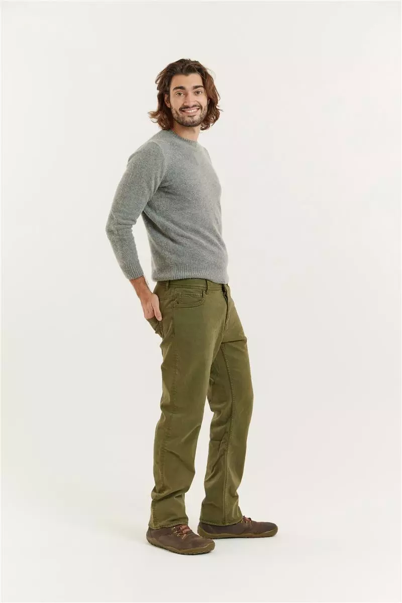 Satch_olive_2 Tencel Regular Fit Hose Modell: Satch