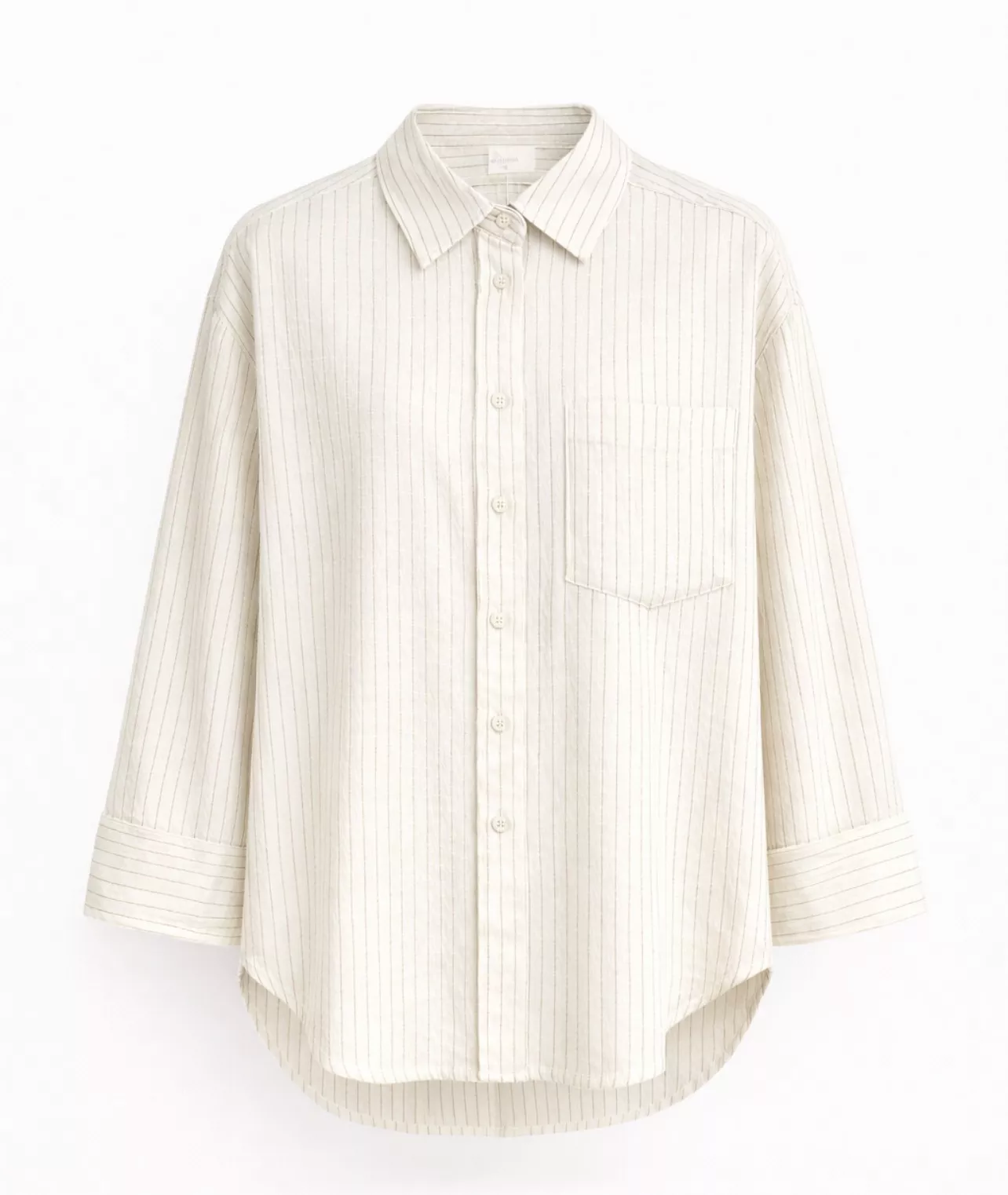 Gestreifte Oversize-Hemdbluse Modell: Madeleine