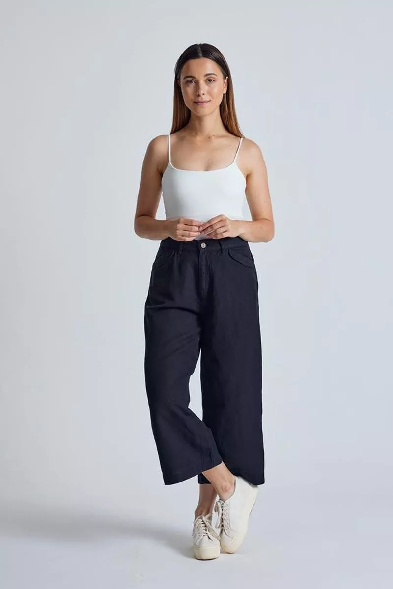 Leinen-Baumwoll Culotte Modell: Betty