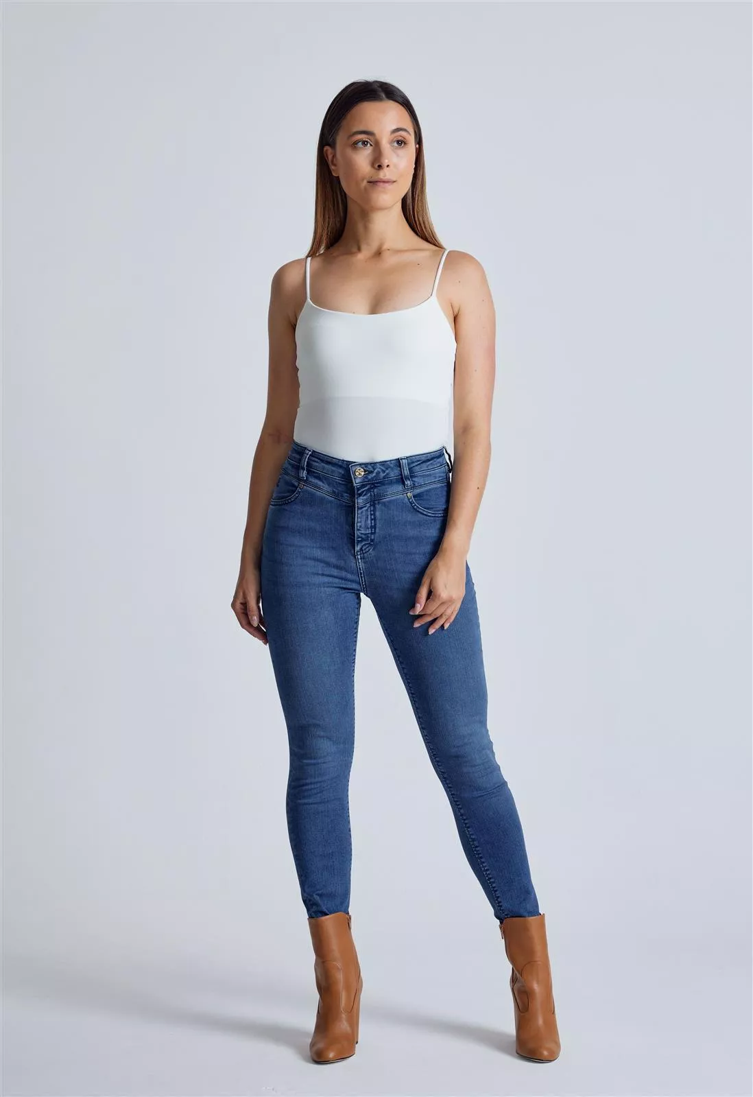 High Waist Skinny Jeans Modell: Nina