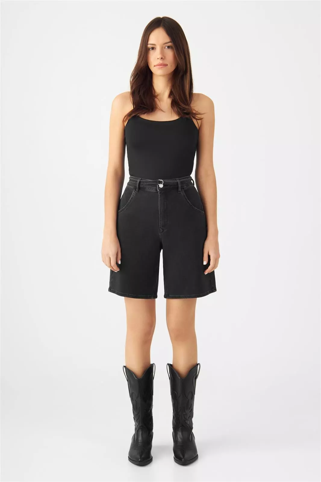 F01-0602_BLINKY_Soft_Denim_Shorts_W27_Faded_Black_303_186.jpg Jeans-Shorts Soft Denim Modell: Blinky