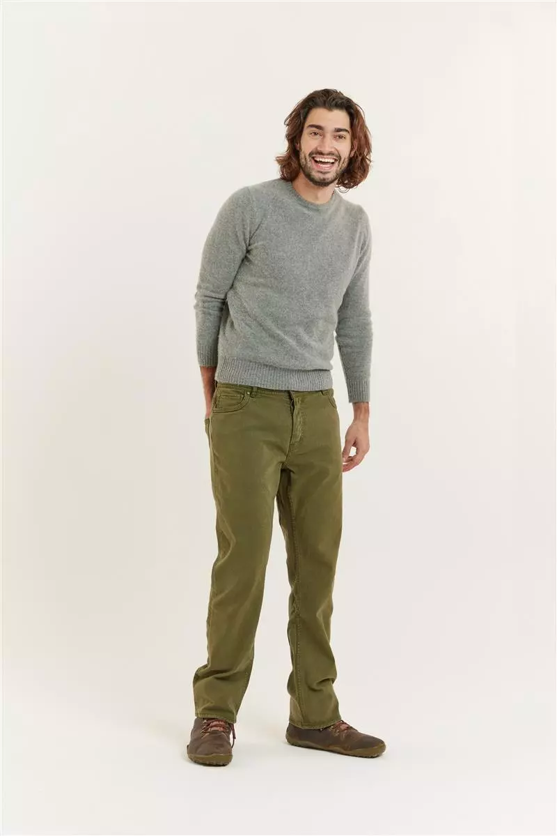 Satch_olive_1 Tencel Regular Fit Hose Modell: Satch