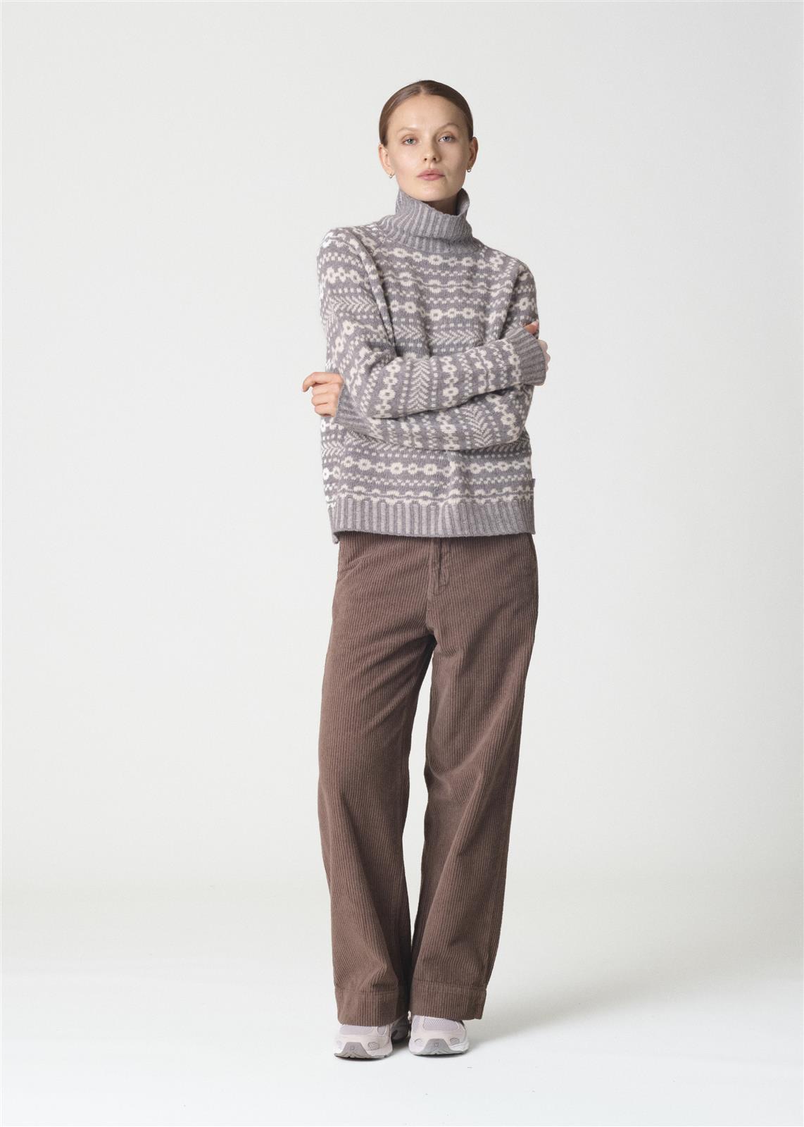 Muster-Strickpullover aus Merinowolle Modell: Sofie