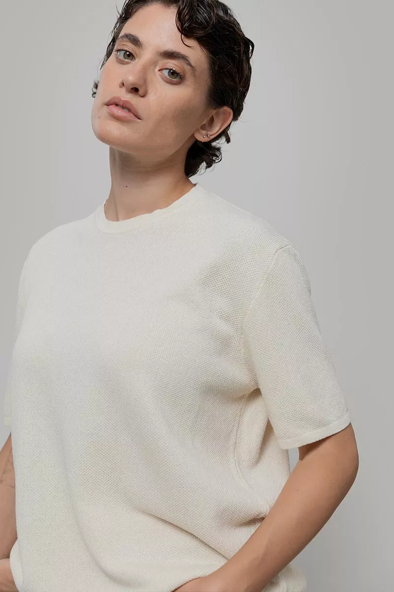 Feinstrick T-Shirt Modell: Carlotta