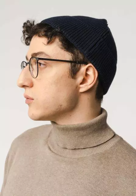 Rafi-Short-Beanie-navy-Men-02 Fischermütze Modell: Rafi GOTS