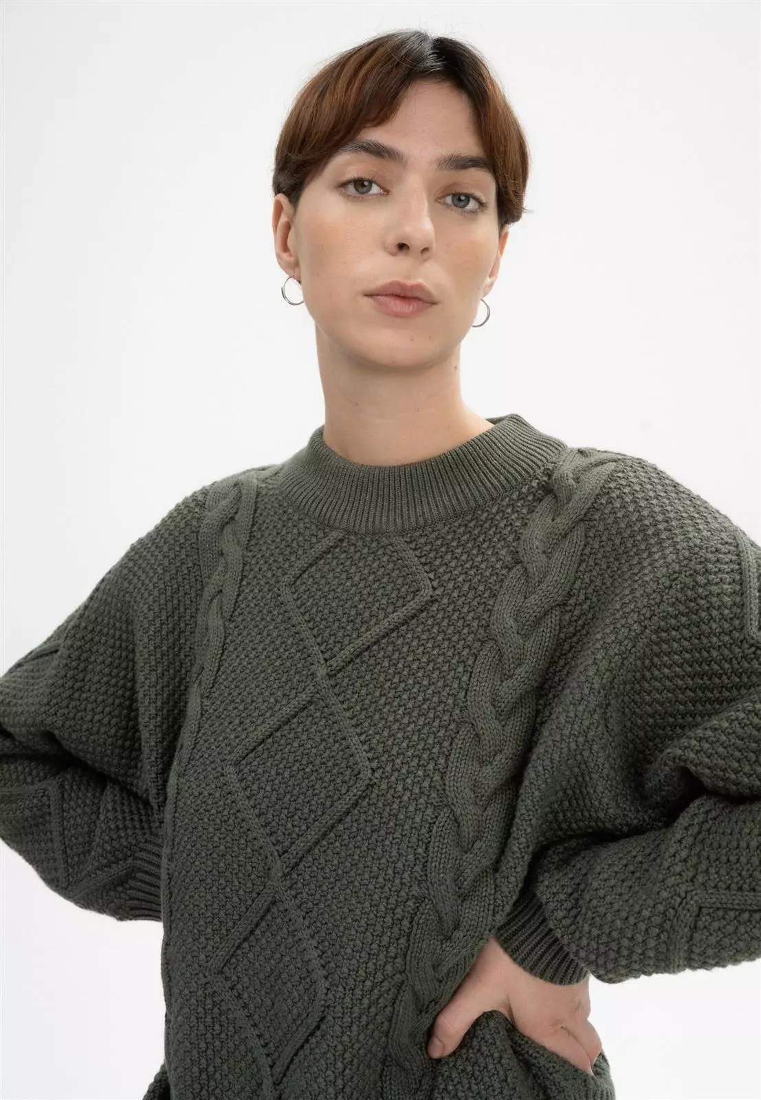 Zopfmuster Pullover Modell: Samaira