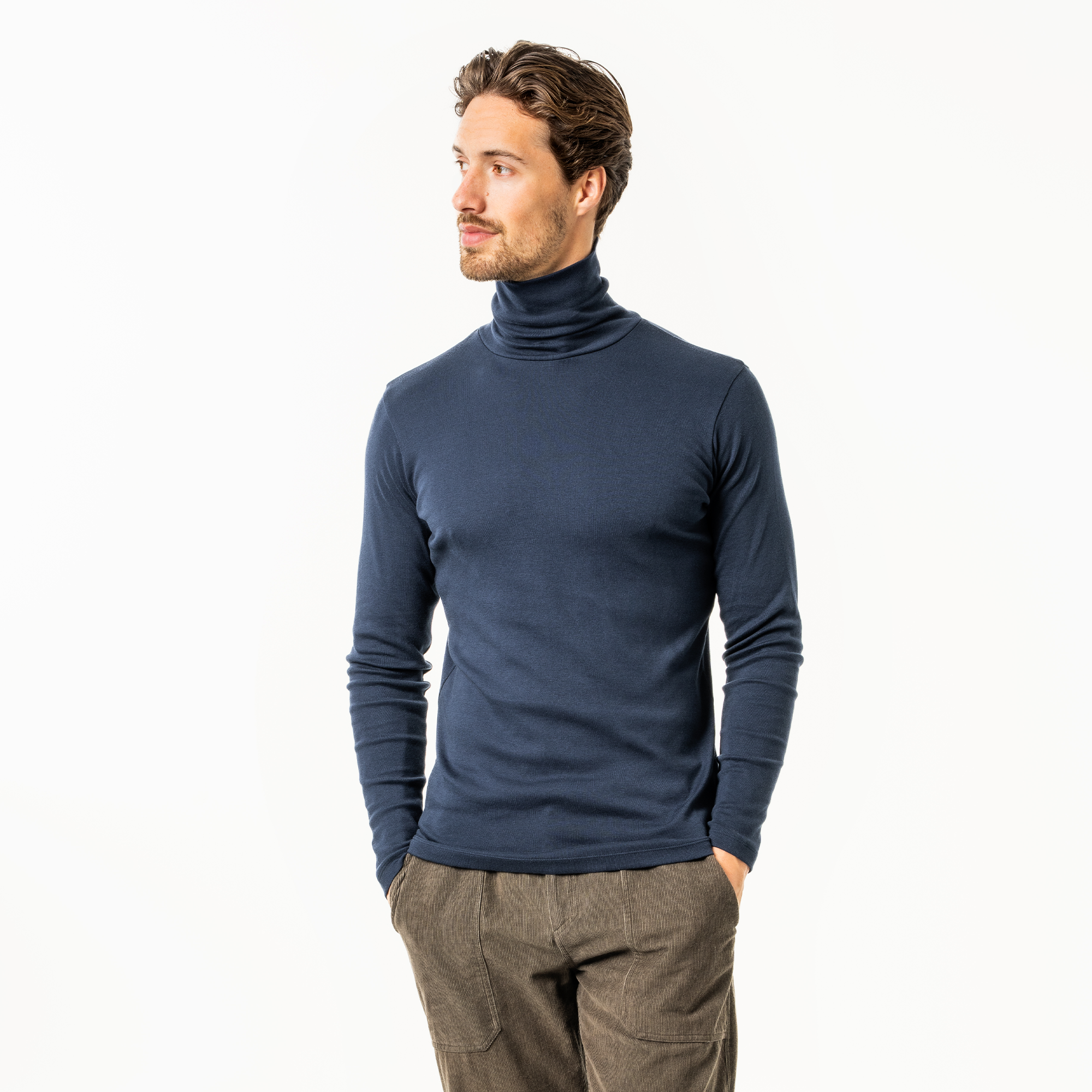 Rollkragen Longsleeve Modell: Helge GOTS