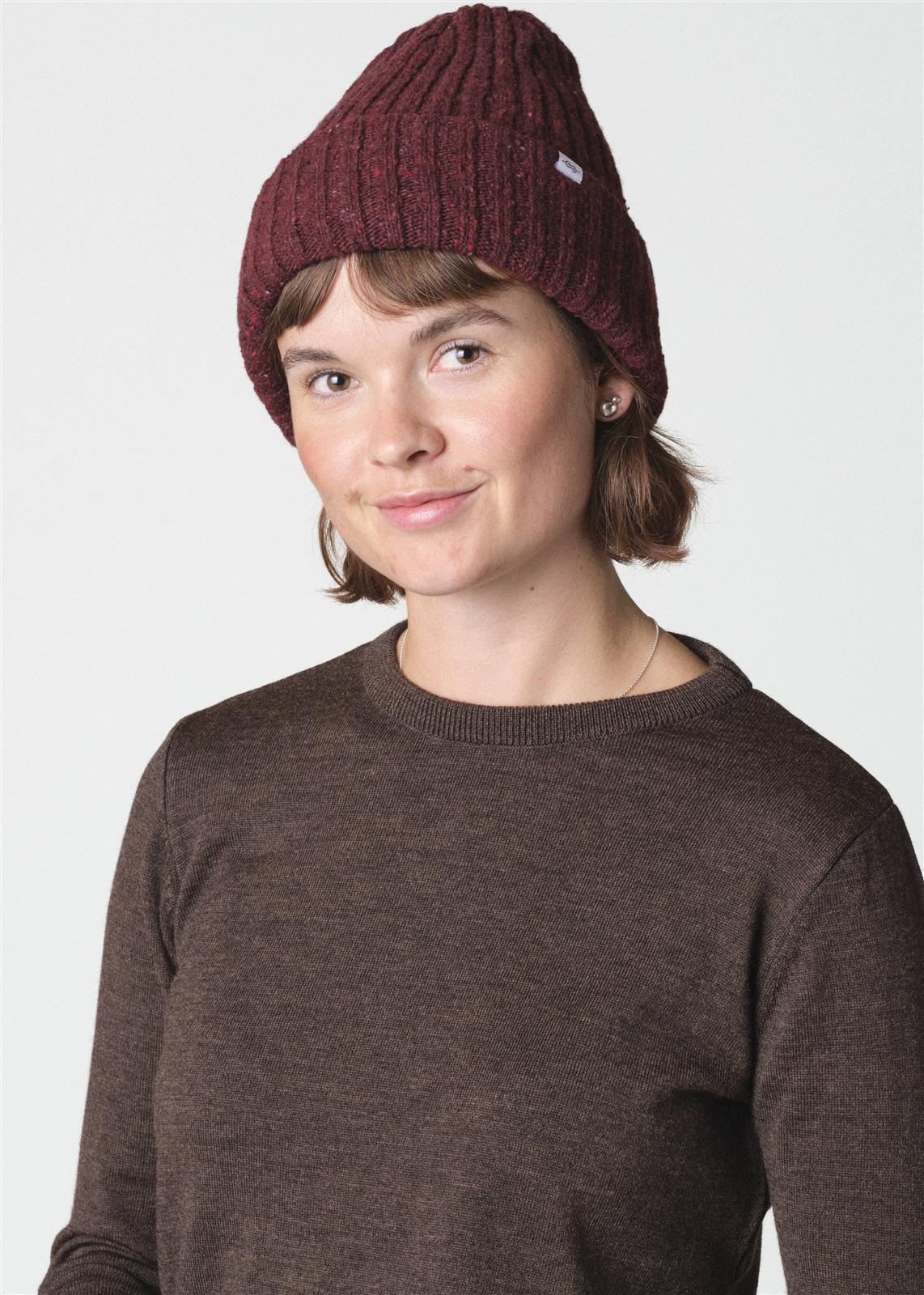 Melange Beanie aus Merinowolle