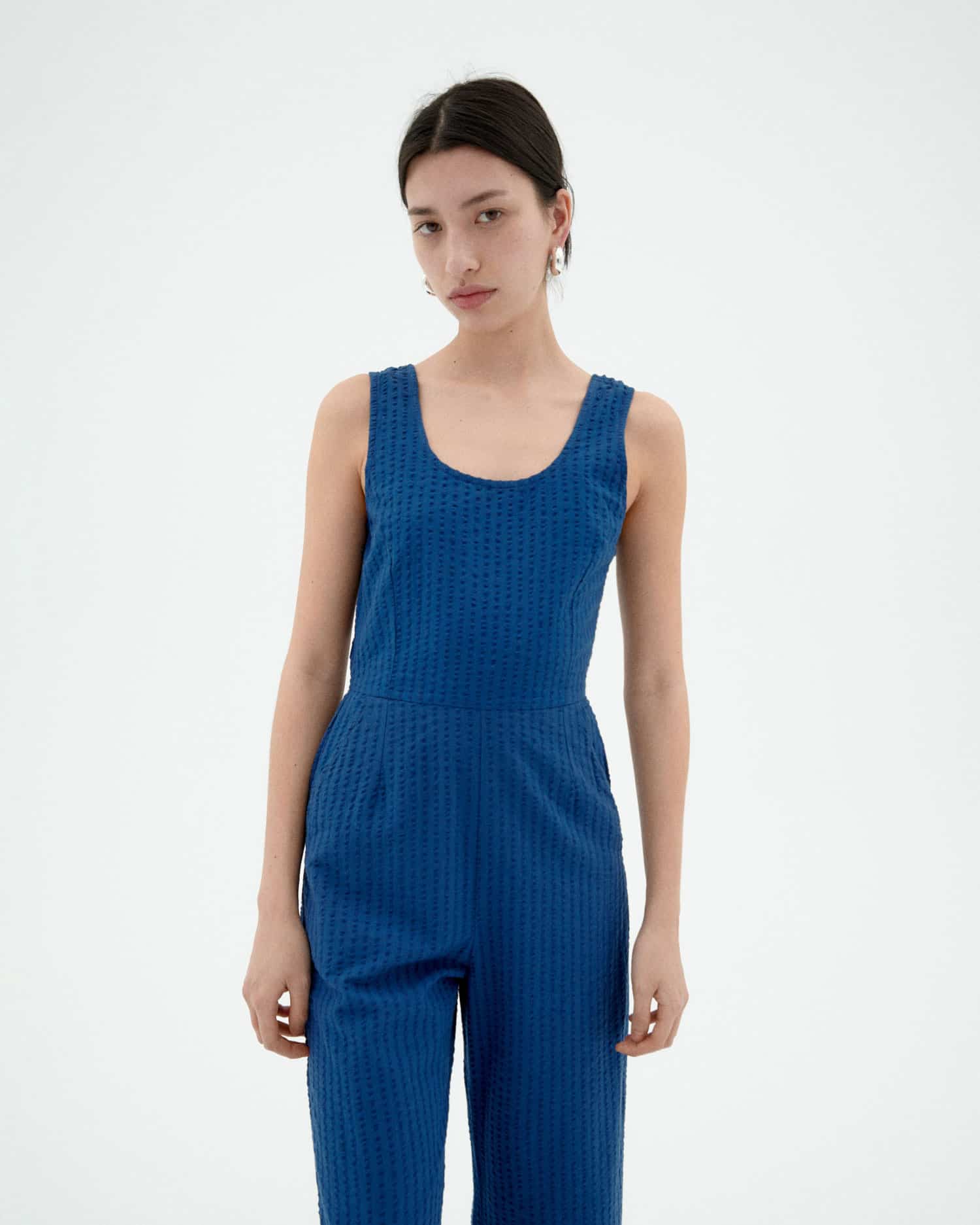 Seersucker Jumpsuit Modell: Rafelesia