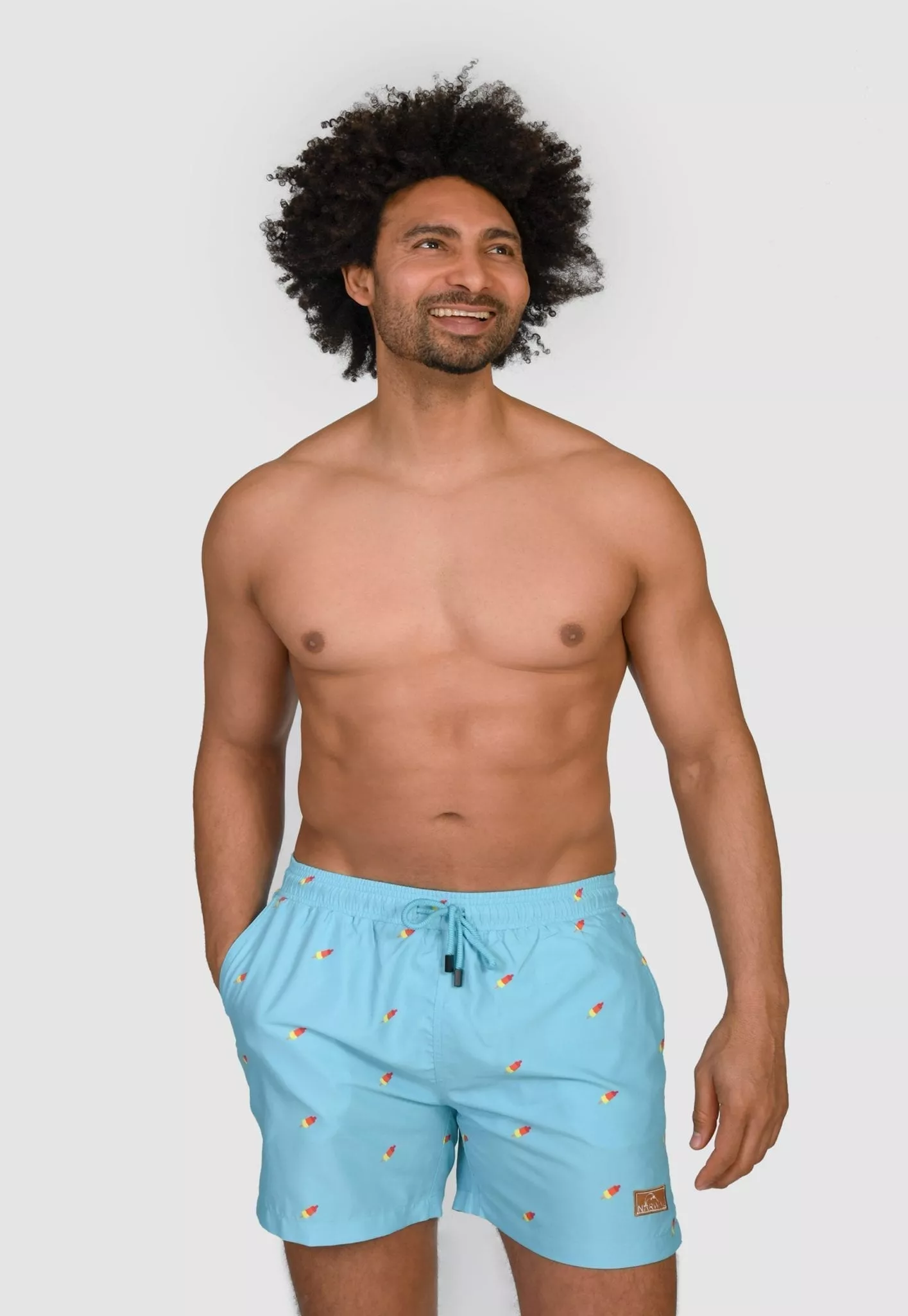 Nachhaltige Badehose mit Print