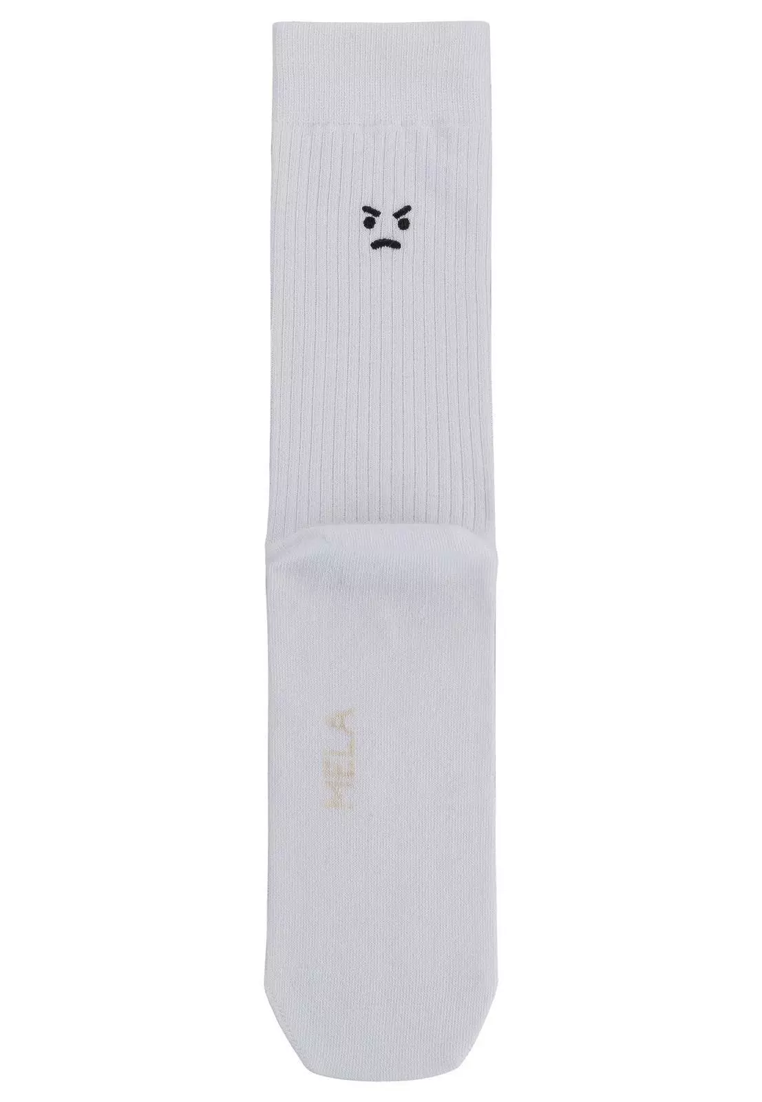 Gerippte Socken mit Stickerei, 5 er Pack