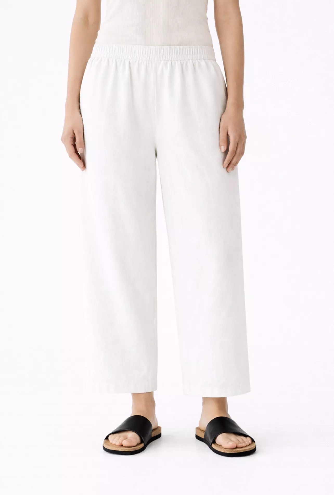 Wide Leg Leinen-Hose Modell: Com