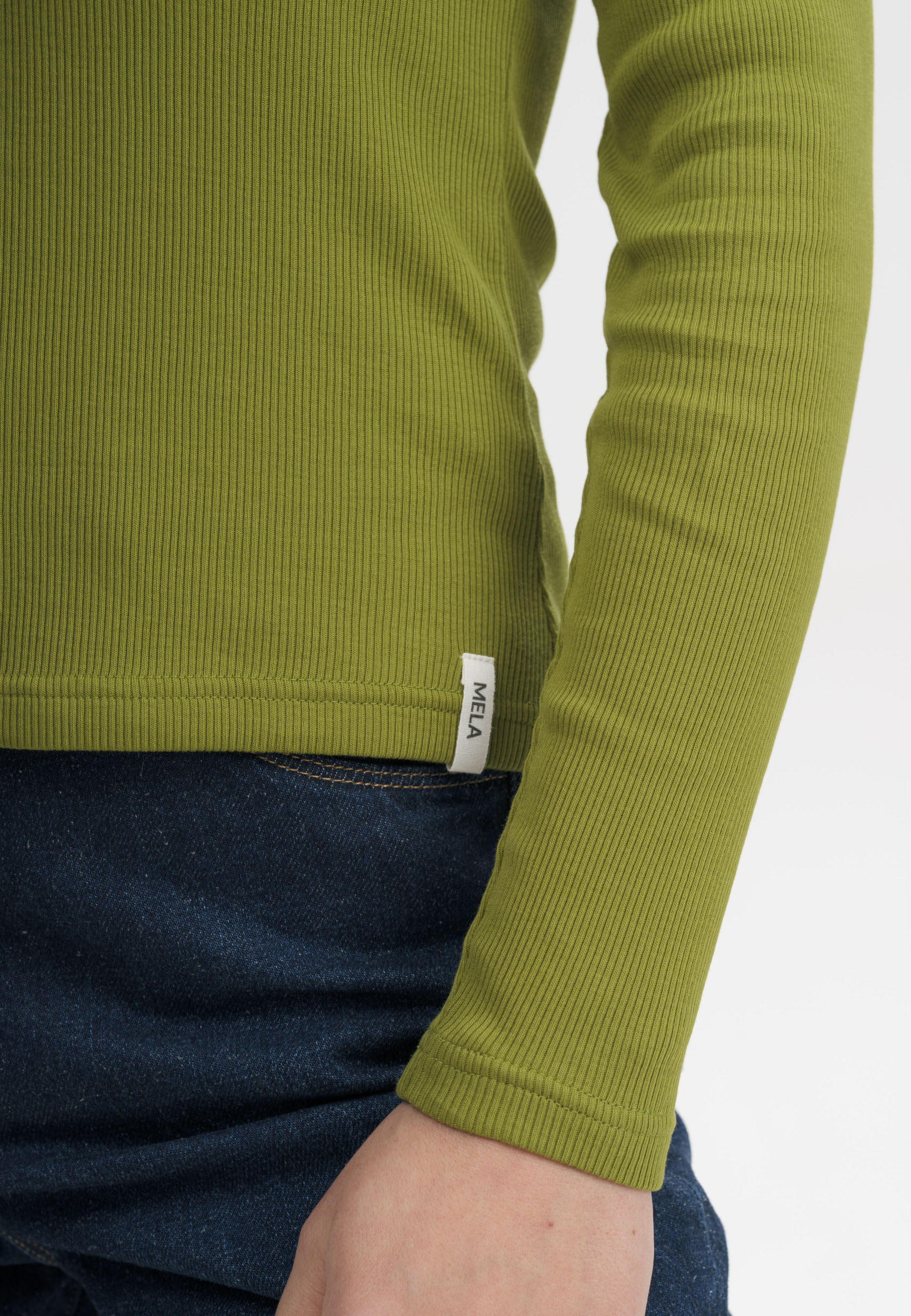 Geripptes Longsleeve Modell: Mehar GOTS
