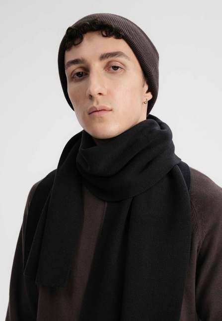 Asmee-Jacquard-Knit-Scarf-men-black-02.jpg Jacquardstrick Schal Modell: Asmee