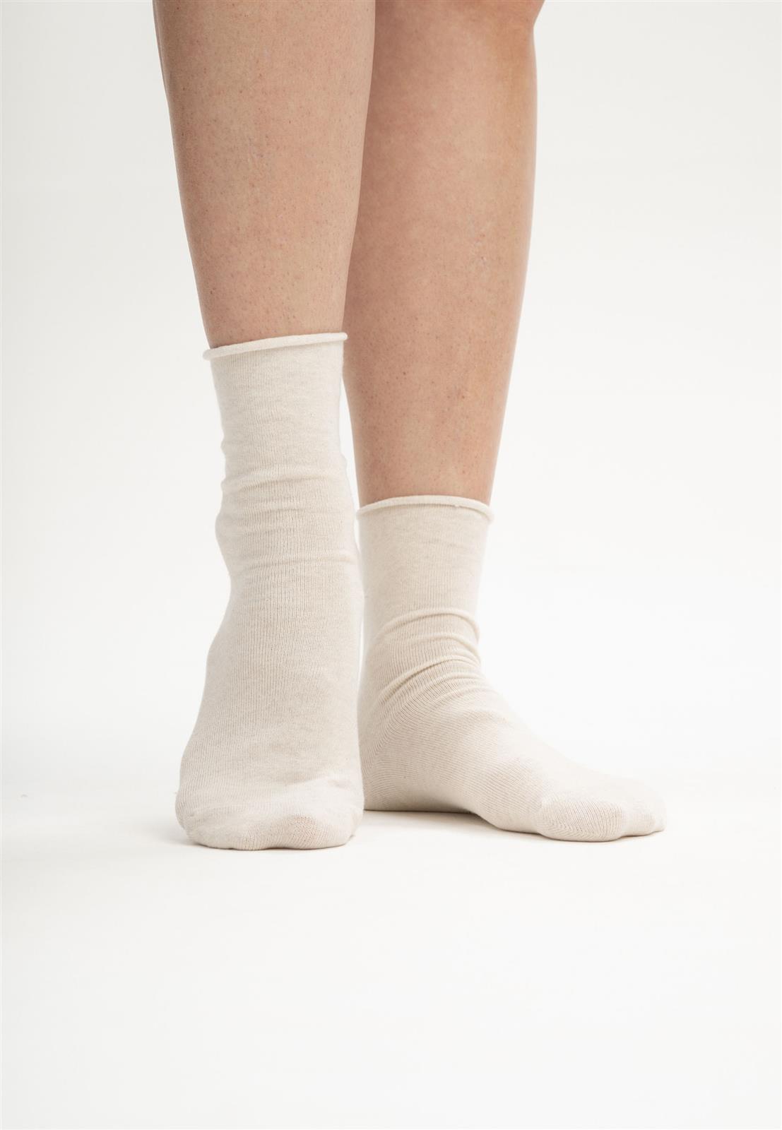 Rollsaum Socken, 2er Pack